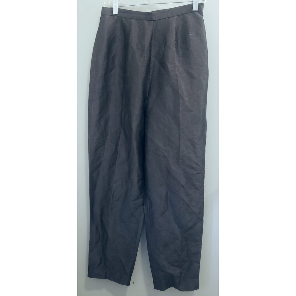 Emanuel Ungaro silk/linen tapered trousers, size 8
